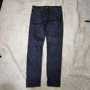 Balibaris Jeans Selvege Blue Cotton Denim Mens Size 32x33 Straight Fit USA Clean